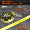 LONGLC 2 Pack 2" x12' Recovery Tow Strap Heavy Duty,
