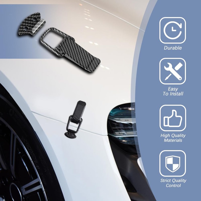 Kutyun 2PCS Bumper Clips, Quick Release Fastener Kit, Carbon Fiber