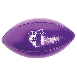 Anderson's Purple and White We're Number One Football Sport Balls, Set of 10, School Spirit, Game Day, Novelty Items