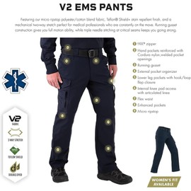 First Tactical 114013-729-34-34 Men's V2 EMS Pant Midnight Navy 34