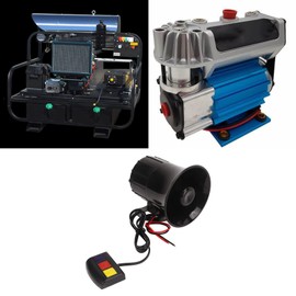 Car Siren Horn, 12 V 20 W Car Alarm Horn, 3 Tone 120 dB Loud Sound Warning Siren Speaker for Cars Vans Trucks Vehicles Motorcycles