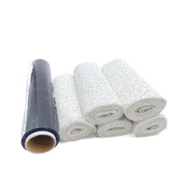Envolturas osmáticas de plástico adelgazante corporal (1 rollo) y envolturas Yeso (5 rollos) – Envolturas adelgazantes para el cuerpo y el realzador