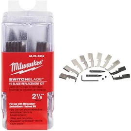Milwaukee 48-25-5325 Switchblades 10-blade Replacement Kit, 1-1/2"