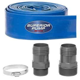Superior Pump 99622 Lay-Flat Discharge Hose Kit, 2-Inch by 25-foot