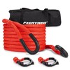FieryRed Kinetic Recovery Rope Kit with 2 Soft Shackles, 7/8