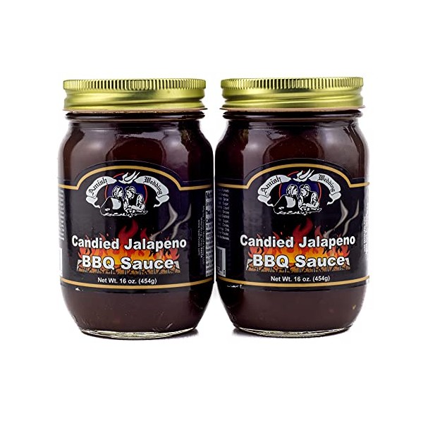 Amish Wedding Candied Jalapeno BBQ Sauce 15 Ounces (Pack of 2)