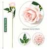 Yigeitopli 10Pcs Pink Artificial Silk Roses with Stems for Decor
