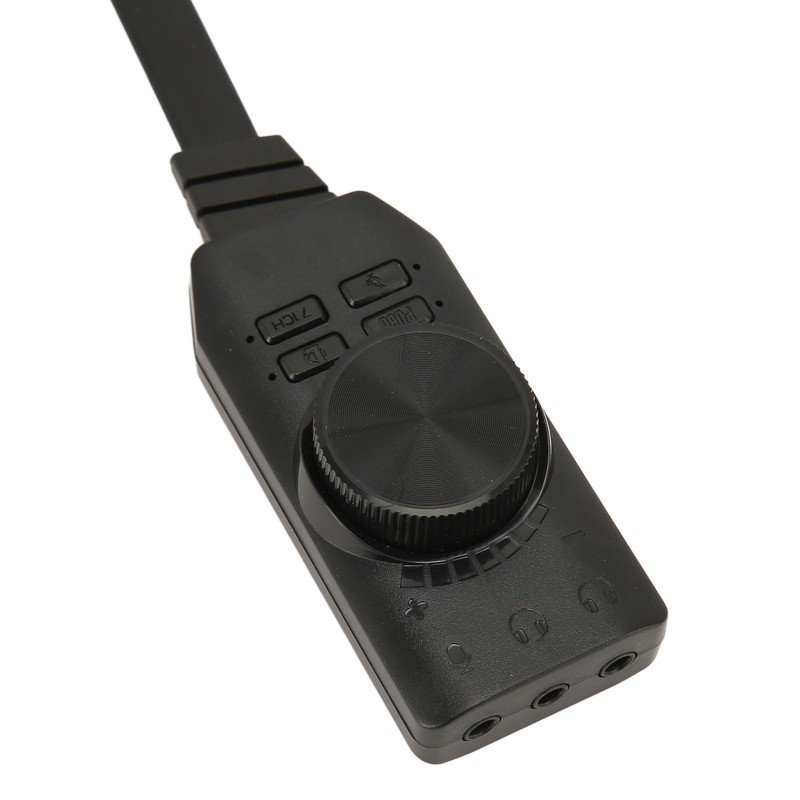USB Sound Card Adapter 7.1 Channel Mute Button Volume Control