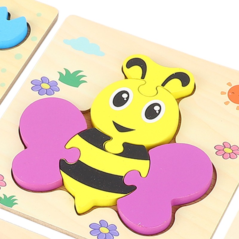 5pcs Baby Jigsaw Puzzles Animal Shaped Colorful Printing Educational Hands