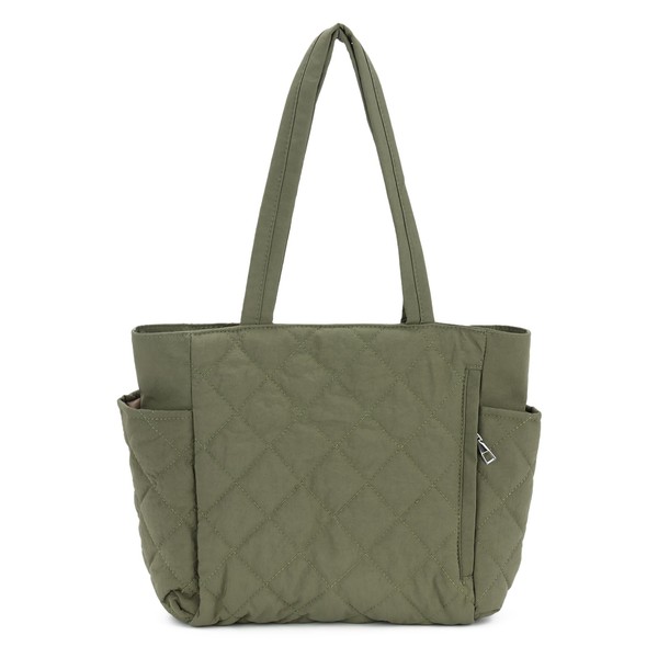 EVEOUT Puffer Shoulder Bags Women's Large Quilted Shopper Lightweight Puffy