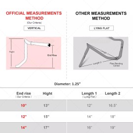 risemotom8 Horns Black 14" Ape Hanger Bar Handlebar Wire For Harley Electra Street Glide