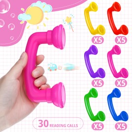 Honoson Whisper Reading Phones Auditory Feedback Reading Phone Classroom Hear Myself Sound Phone Colored Speech Therapy Toy Tool for Children Accelerates Reading Fluency and Pronunciation (30 Pcs)