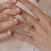 14k gold field plain wave ring gift package / 14k