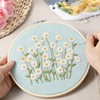 Zelphvt Beginner Cross Stitch Kits Daisy Flower Beginner Embroidery Kit