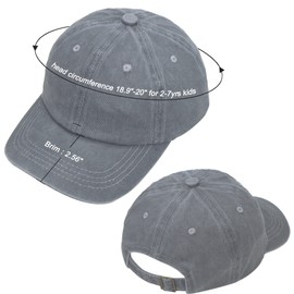 UTOWO Kids Baseball Hat for Boys Distressed-Washed Cotton Baseball Cap for Toddlers