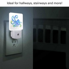 Chrobak LED Night Light,Vintage Floral Pattern LED Night Light Plug into Wall with Dusk to Dawn Light Sensor White Energy Efficient Nightlight for Bedroom Bathroom Hallway Living Room Kitchen
