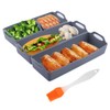 4 Pcs Silicone Baking Sheet Pan Dividers with Silicone Oil