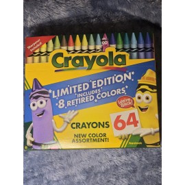 Crayola Limited Edition 64 Count Featuring 8 Retired Crayola Crayons-Brand New