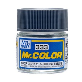 Gundam Mr. Colour 333 - Extra Dark Seagray BS381C 640 (Semi-Gloss / Aircraft) Paint 10ml. Bottle Hobby