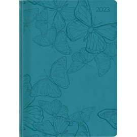 Ladytimer Deluxe Turquoise 2023 Pocket Calendar A6 (10.7 x 15.2 cm) Tucson Cover with Embossed Motif Weekly 128 Pages Alpha Edition