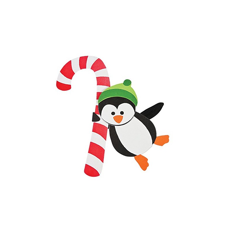 Candy Cane Penguin Foam Door Knob HGR Craft Kit -