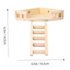 Gatuida Wooden Hamster Ladder with Platform for Small Animals Cozy