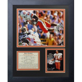 Barry Sanders - OSU Dive 11" x 14" Framed Photo Collage by Legends Never Die, Inc.