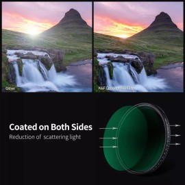 K&F Concept 55mm K&F Nano X ND 1000 3.0 10 Stop Neutral Density Lens Filter IR