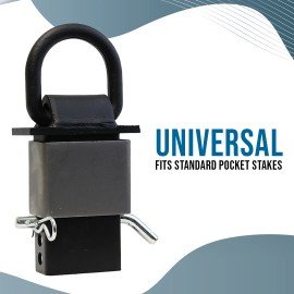 Boxer Tool Heavy Duty Trailer Adjustable Stake Pocket D Ring 8 Pack 12,000LBS - Fits 2x4