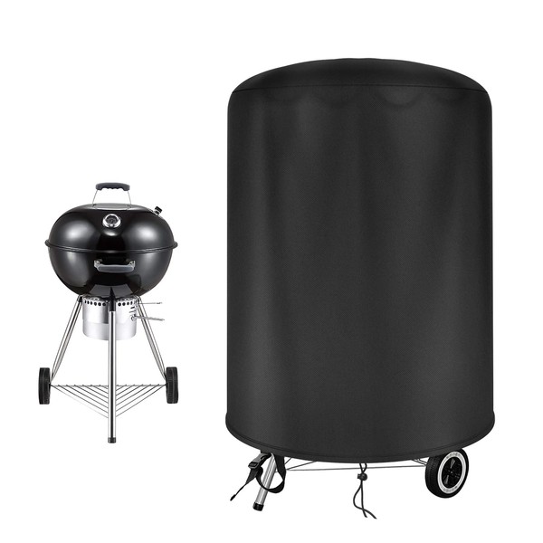 Raweao Kettle BBQ Covers for Weber 57cm, Waterproof Small Cover for Weber Barbecue, 500D Oxford Weatherproof Compact BBQ Cover for Weber(Φ71x68cm)