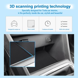 Coleya Non-Slip Mats Compatible with Dacia Jogger 2021-2024, Centre Console Rubber Mats, Door Seam Mats, Drink Holder Mat, Dacia Jogger Accessories, Rubber Non-Slip Mats (Black)