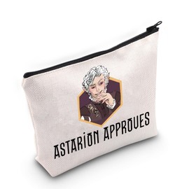 TOBGBE BG3 Astarion Gifts Astarion High Elf Gift Astarion Approves Inspired Zipper Makeup Bag Astarion Merch (Astarion Bag CA)