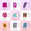 Buer Homie 50 PCS Alphabet Decals, Learning Letter Waterproof Stickers