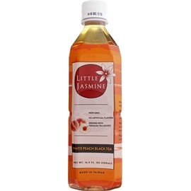LITTLE JASMINE White Peach Black Tea, 16.9 Fl Oz (Pack of 12)