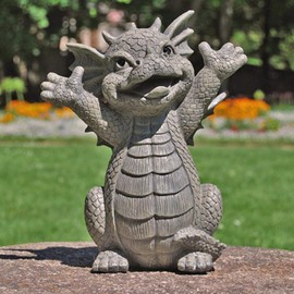 Tianbi Dragon Statue Home Decor, Resin Zen Yoga Dragon Garden Decoration Dragon Buddha Art Sculptures for Outdoor Backyard Porch Decorations, Home Patio Lawn Ornament