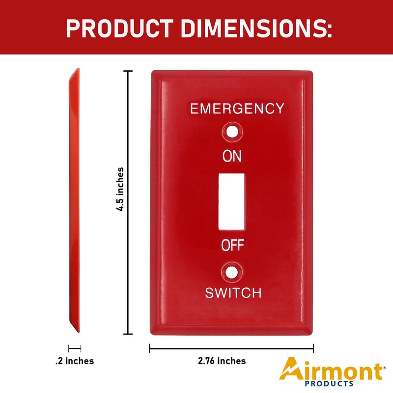 (5 Pack) Emergency Red Light Switch Cover Guard, Toggle Switch