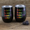 Cambridge EPRD40CB2DS 12 Oz My Favorite Rainbow Wine Tumblers, Black,
