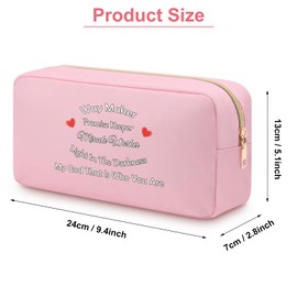 Heigebi Inspirational Gifts for Women Way Maker Makeup Bag Encouragement Gifts For Sister Girls Best Friend Emotional Uplifting Support Gifts Promise Keeper Christian Gift Oxford Cloth Travel Pouch