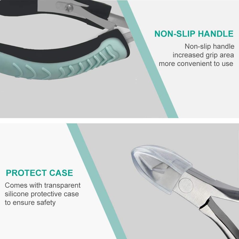 IVON DQ-01 Professional Non-Slip Stainless Steel Cuticle Cutter,Blue
