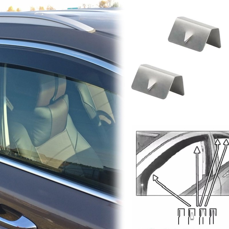 Rakiuty Wind Deflector Clips, Wind/Rain Deflector Fitting Clips, 10 Pieces