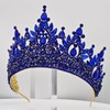 Tiaras y coronas grandes para mujer, coronas de vidrio alto,