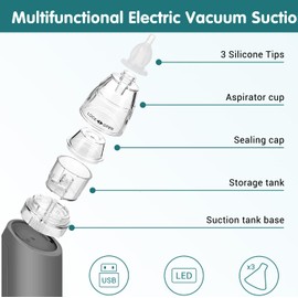 Ear Vacuum Wax Removal Tool, 6 Levels Electric Strong Suction Ear Vacuum Wax Remover, USB Charge Ear Cleaner Ear Wax Vacuum, Ear Wax Suction Remover Device for Adults and Kids