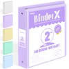 BinderX Extra Durable 3 Ring Binder, Round Ring 2 Inch