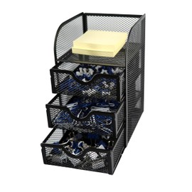Huron Desktop Mini 3-Drawer Supplies Organizer (1/4/24/96) (4 pc)