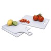 Farberware Plastic Cutting Board, Set of 3 with Paddle, White