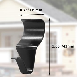 Biaungdo 24 Pcs Vinyl Siding Hooks, Heavy Duty Stainless Steel Black Vinyl Siding Hangers, No Hole Needed Low Profile Siding Clips for Hanging Wreath, Outdoor Christmas Decorations