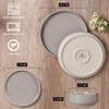 HaWare Stoneware Dinnerware Sets, 24-Piece Plates and Bowls Set for
