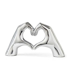 FJS - Estatua de arte moderno para decoración del hogar, decoración del hogar, sala de estar, recámara, estante de mesa de centro, regalo para mujeres, boda, 5.5 pulgadas de ancho x 9.8 pulgadas de alto