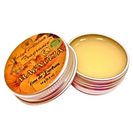 MAGNOLIA Perfume - Eau de Parfum - Solid Balm - Natural Essential Oils Aromatherapy Fragrance (Magnolia, Gardenia, Boronia, Champaca, Hyacinth, Narcissus, Tuberose) - Travel Size, Party Gifts - 0.5oz