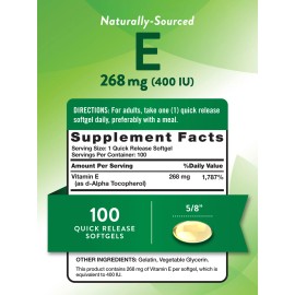 Nature's Truth Vitamin E 400 IU | 100 Softgel Capsules | Non-GMO | by Nature's Truth